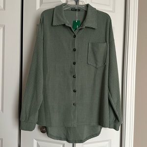 SHEIN button down top large